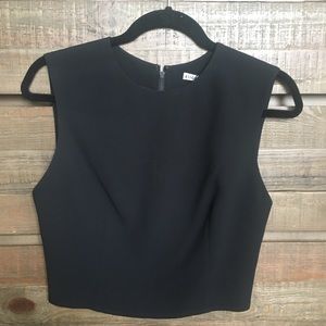 Alice and Olivia Black Crop Top